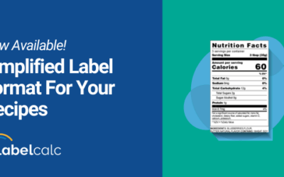 Now Available! Simplified Label Format For Your Recipes