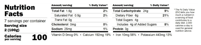 Nutrition Facts Template Word from labelcalc.com